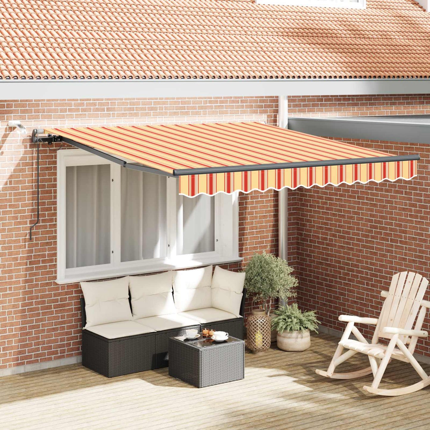 Luifeldoek Polyester Geel En Oranje