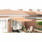 3,5 x 2,5 m / Geel/oranje/wit / met witte lijst