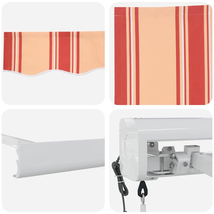 Uitschuifbare Luifel Geel En Oranje 350 X 250 X 165 Cm Geel/Oranje/Wit