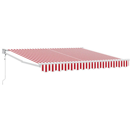 Uitschuifbare Luifel 350 X 250 Cm Rood En Wit