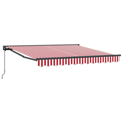 Zijde Frame En 350 X 250 Cm Polyester Met Pu-Coating Rood En Wit (Anthraciet Frame)