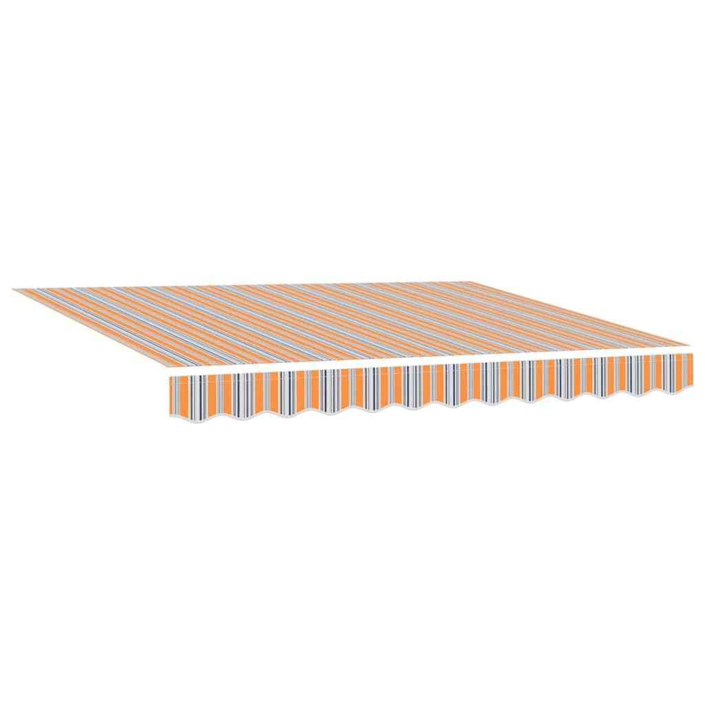 Inklapbaar Zonnescherm Multikleur 350 X 250 Cm Blauw En Oranje
