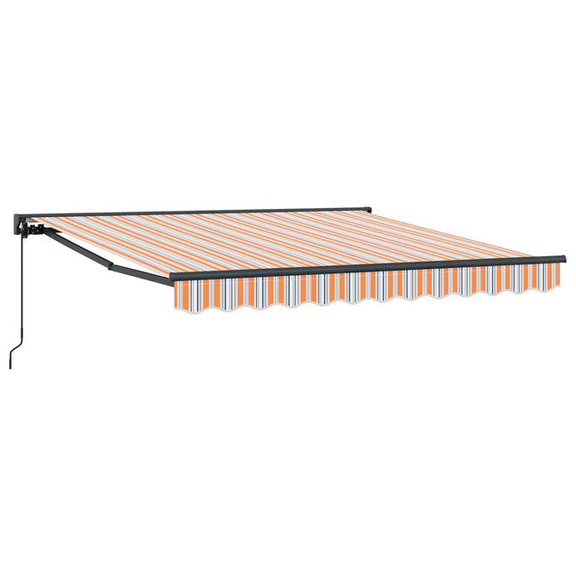 Zijde Frame En 350 X 250 Cm Blauw En Oranje (Anthraciet Frame)