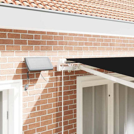 Uitschuifbare Luifel Stof En Aluminium Zwart
