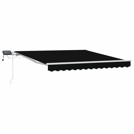 Uitschuifbare Luifel Stof En Aluminium Zwart