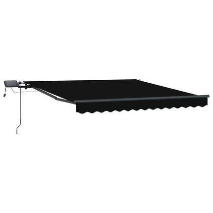 Uitschuifbare Luifel Stof En Aluminium Zwart