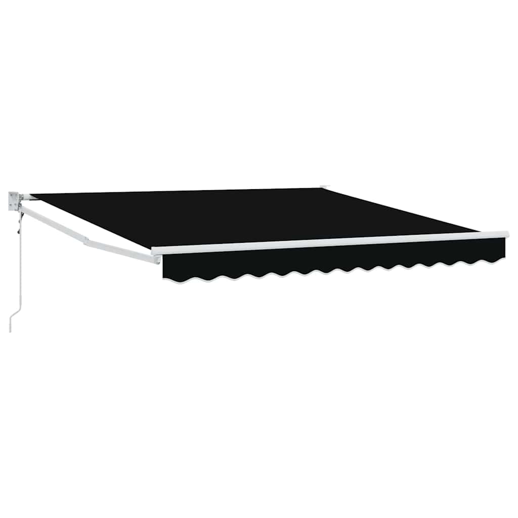 Inklapbaar Zonnescherm Zwart 350 X 250 Cm Stof Zwart