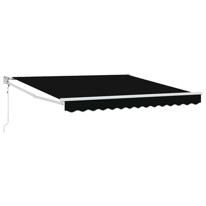 Inklapbaar Zonnescherm Zwart 350 X 250 Cm Stof Zwart