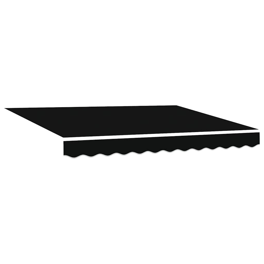 Inklapbaar Zonnescherm Zwart 350 X 250 Cm Stof Zwart