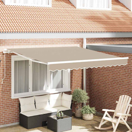 Uitschuifbare Luifel Polyester En Aluminium Beige