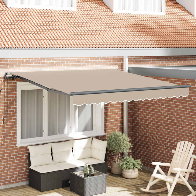 Uitschuifbare Luifel Polyester En Aluminium Beige