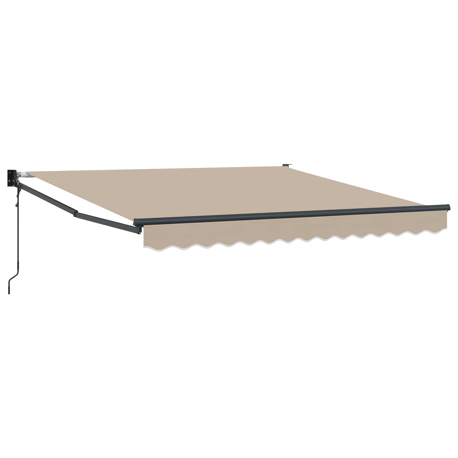 Inklapbaar Zonnescherm Beige 350 X 250 Cm Beige
