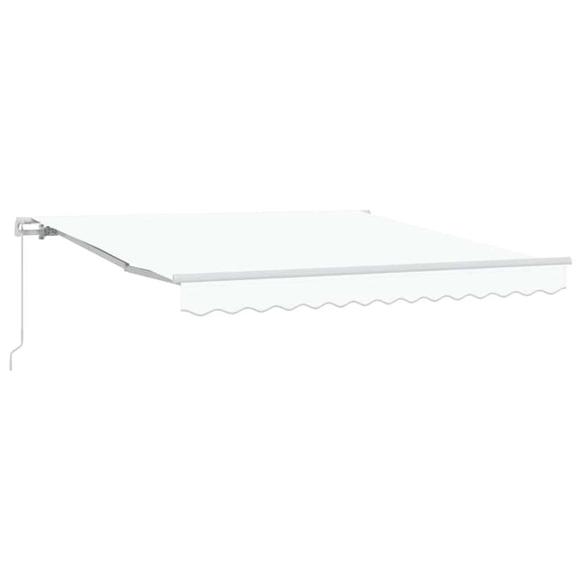 Inklapbaar Zonnescherm Wit 350 X 250 Cm Polyester En Aluminium Beige (Anthraciet Frame)