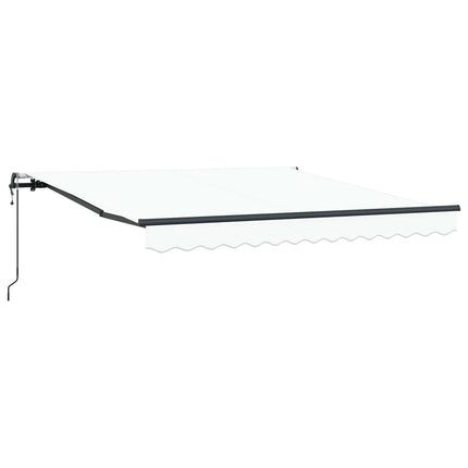 Uitschuifbare Luifel Stof En Aluminium Wit