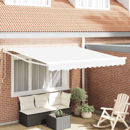 Uitschuifbare Luifel Wit 300 X 250 X 165 Cm Wit (Wit Frame)