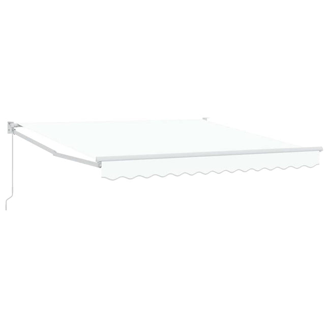 Inklapbaar Zonnescherm Wit 350 X 250 Cm Polyester En Aluminium Wit