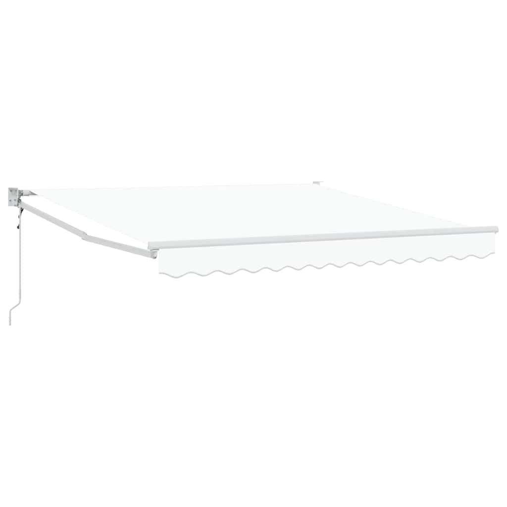 Inklapbaar Zonnescherm Wit 350 X 250 Cm Polyester En Aluminium Wit