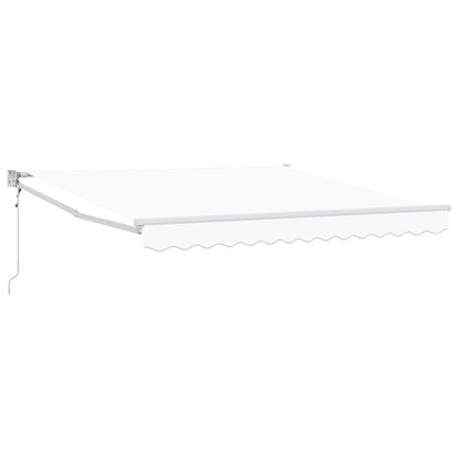 Inklapbaar Zonnescherm Wit 350 X 250 Cm Polyester En Aluminium Wit