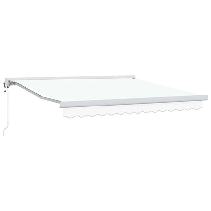 Uitschuifbare Luifel 350 X 250 X 165 Cm Stof En Metaal Wit
