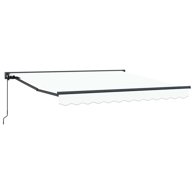Zijde Frame Wit 350 X 250 Cm Polyester Met Pu-Coating Wit (Anthraciet Frame)