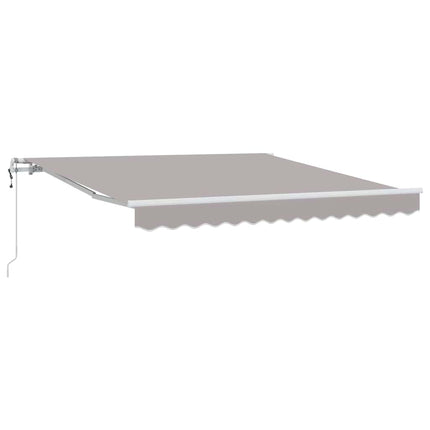 Uitschuifbare Luifel 350 X 250 Cm Stof En Aluminium Lichtgrijs