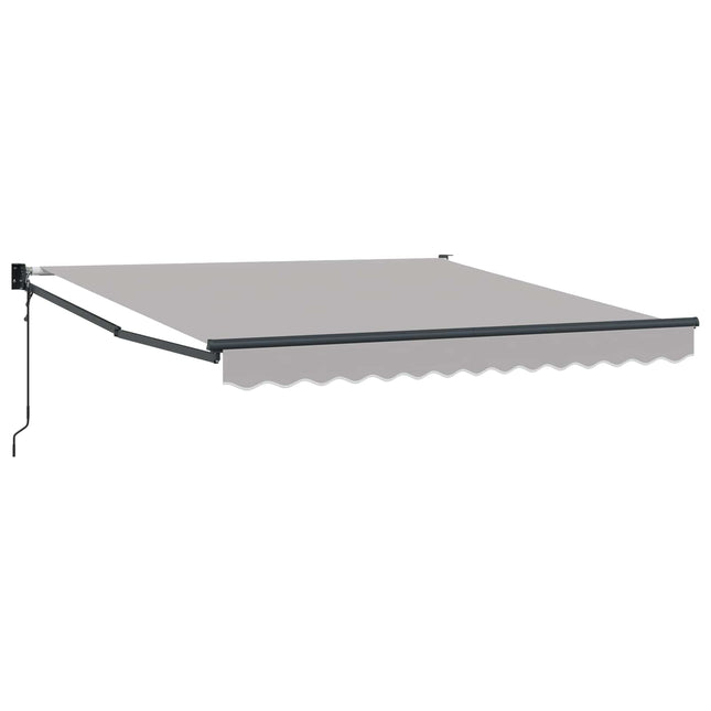 Uitschuifbare Luifel Lichtgrijs 350 X 250 Cm Lichtgrijs (Anthraciet Frame)