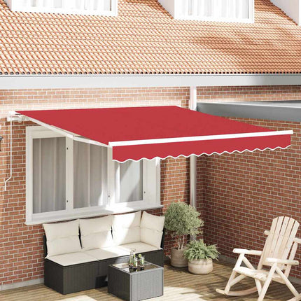 Uitschuifbare Luifel 300 X 250 X 165 Cm Rood