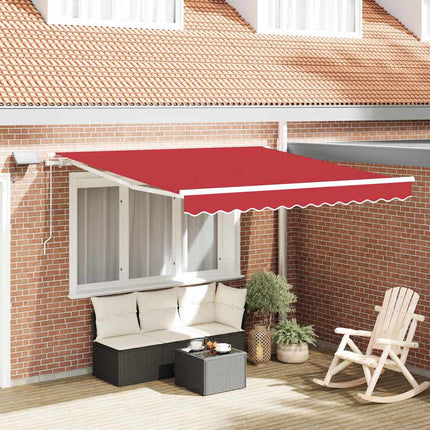 Uitschuifbare Luifel Stof En Aluminium Rood