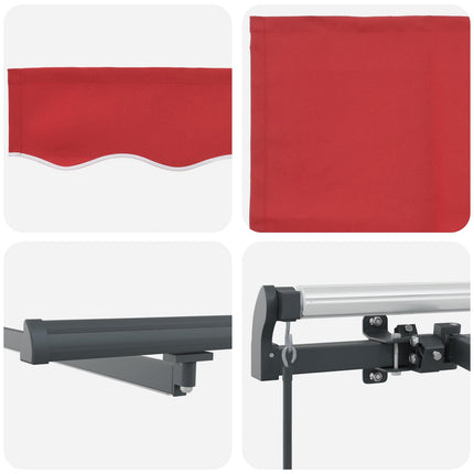 Uitschuifbare Luifel Stof En Aluminium Rood