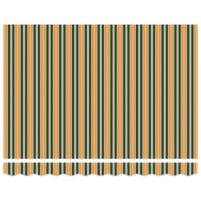 Uitschuifbare Luifel 350 X 250 X 165 Cm Groen En Geel