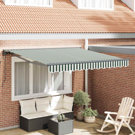 Zijde Frame En 300 X 250 Cm Polyester Met Pu-Coating Groen En Wit (Anthraciet Frame)