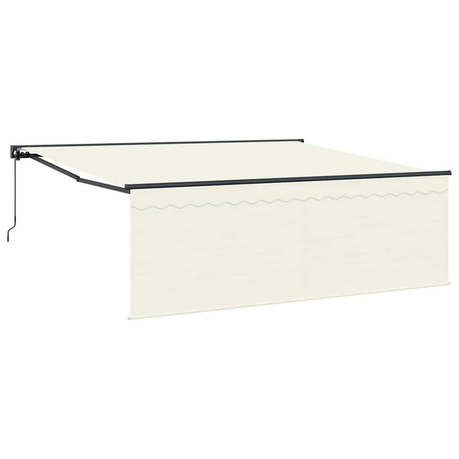 Inklapbaar Zonnescherm Crème 400 × 300 Cm Crème (Anthraciet Frame)