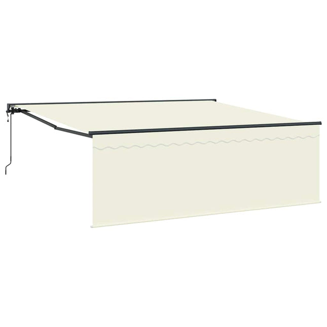 Inklapbaar Zonnescherm Crème 400 × 300 Cm Crème (Anthraciet Frame)