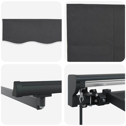 Inklapbaar Zonnescherm Antraciet 400 × 300 Cm Anthraciet (Anthraciet Frame)
