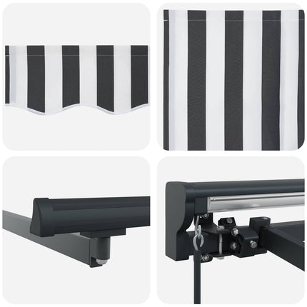 Zijde Frame Antraciet En 400 × 300 Cm Anthraciet En Wit (Anthraciet Frame)