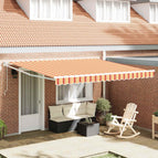 4 × 3 m / Geel/oranje/wit / met witte lijst