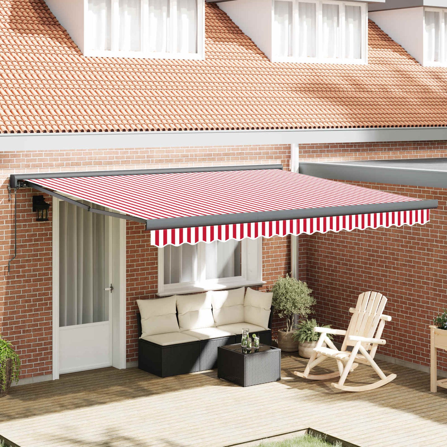 Markies 500 X 300 X 165 Cm Polyester En Aluminium Rood En Wit
