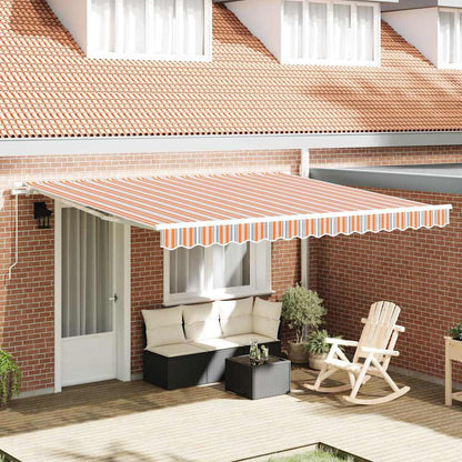 Inklapbaar Zonnescherm Multikleur 400 × 300 Cm Rood En Wit (Anthraciet Frame)