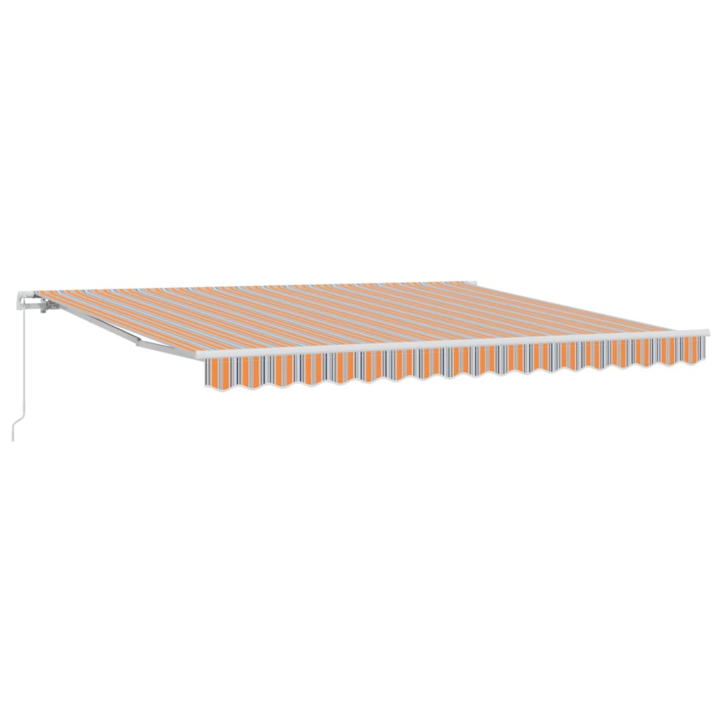 Inklapbaar Zonnescherm Multikleur 400 × 300 Cm Rood En Wit (Anthraciet Frame)