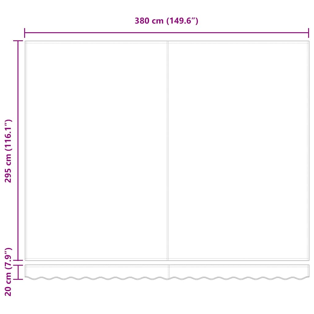 Inklapbaar Zonnescherm Multikleur 400 × 300 Cm Rood En Wit (Anthraciet Frame)
