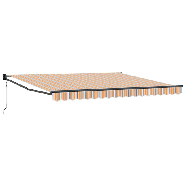 Inklapbaar Zonnescherm Multikleur 400 × 300 Cm Oranje/Grijs/Blauw (Antraciet Frame)