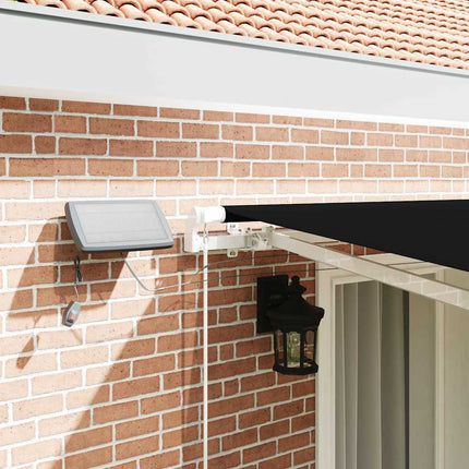 Uitschuifbare Luifel Stof En Aluminium Zwart