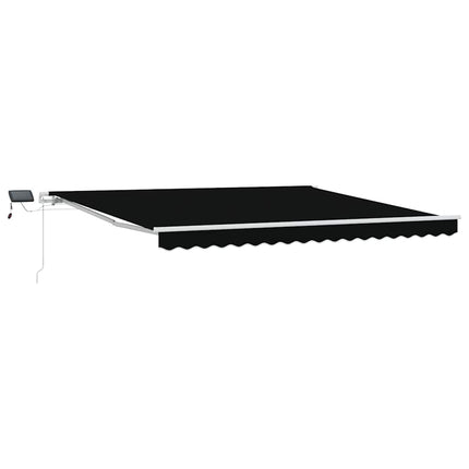 Uitschuifbare Luifel Stof En Aluminium Zwart