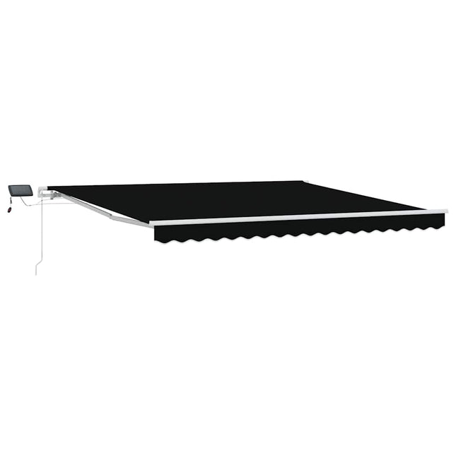 Uitschuifbare Luifel Stof En Aluminium Zwart