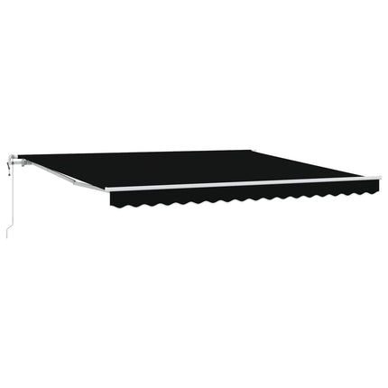 Uitschuifbare Luifel Stof En Aluminium Zwart