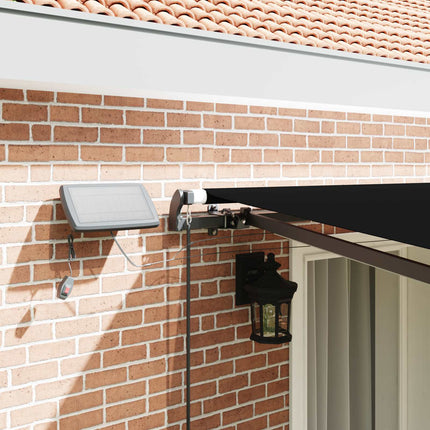 Uitschuifbare Luifel Stof En Aluminium Zwart