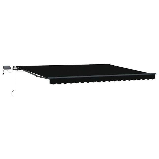 Uitschuifbare Luifel Stof En Aluminium Zwart