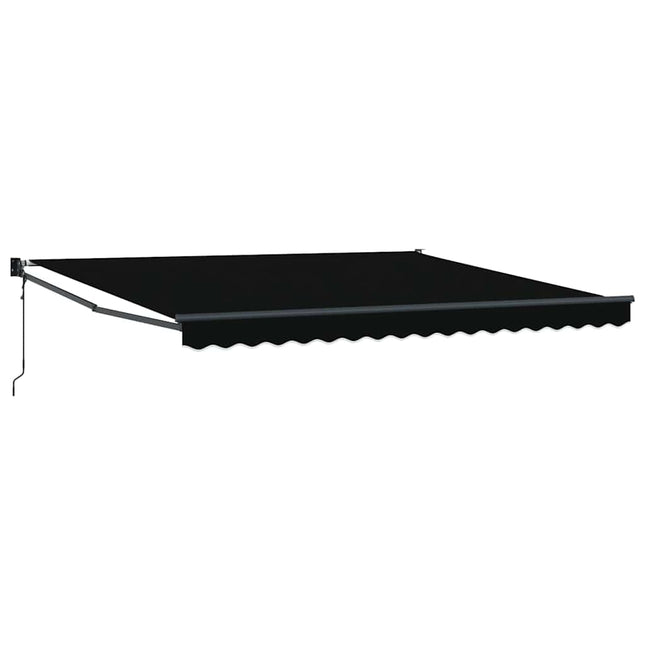 Inklapbaar Zonnescherm Zwart 400 × 300 Cm Zwart (Wit Frame)