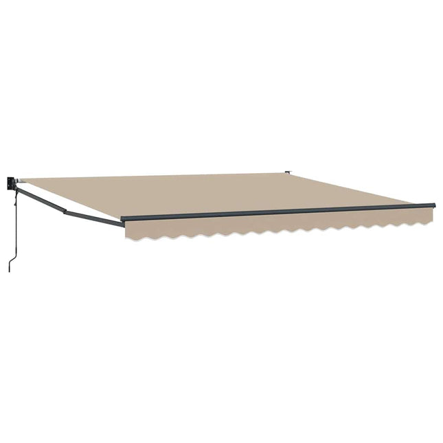 Inklapbaar Zonnescherm Beige 400 × 300 Cm Beige