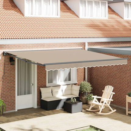 Zijde Frame Beige 350 X 250 Cm Polyester Met Pu-Coating Beige (Anthraciet Frame)
